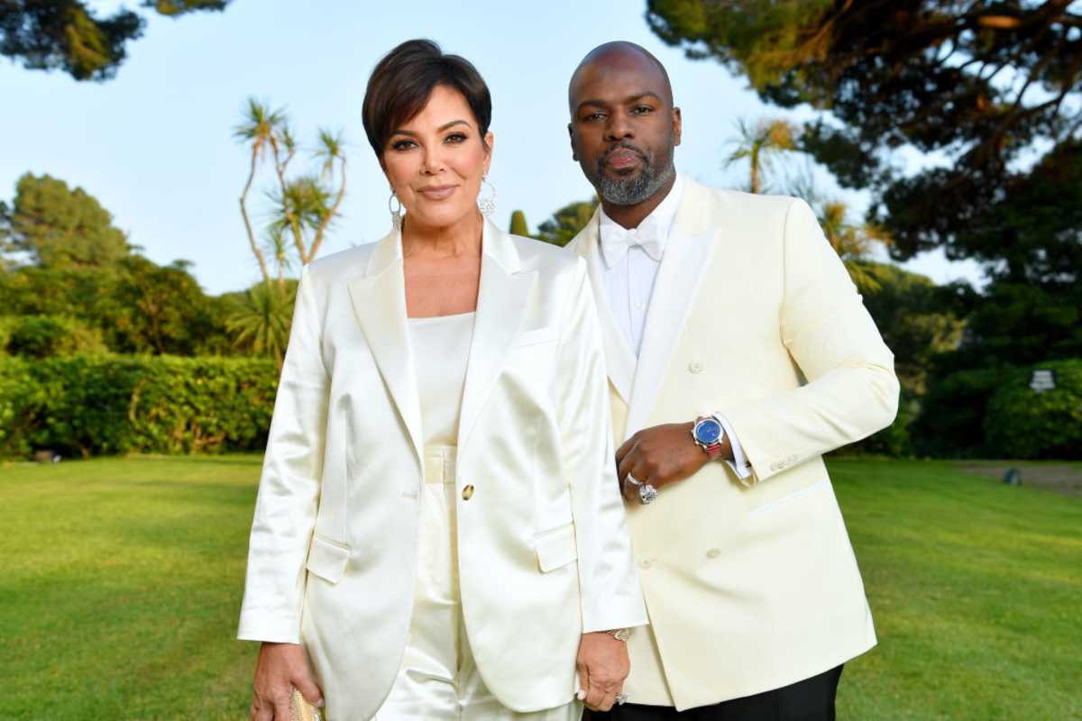 Kris Jenner & Corey Gamble at the amfAR Cannes Gala on May 23, 2019, in Cap d'Antibes, France. (Image Source: Getty Images| Photo by Pascal Le Segretain)