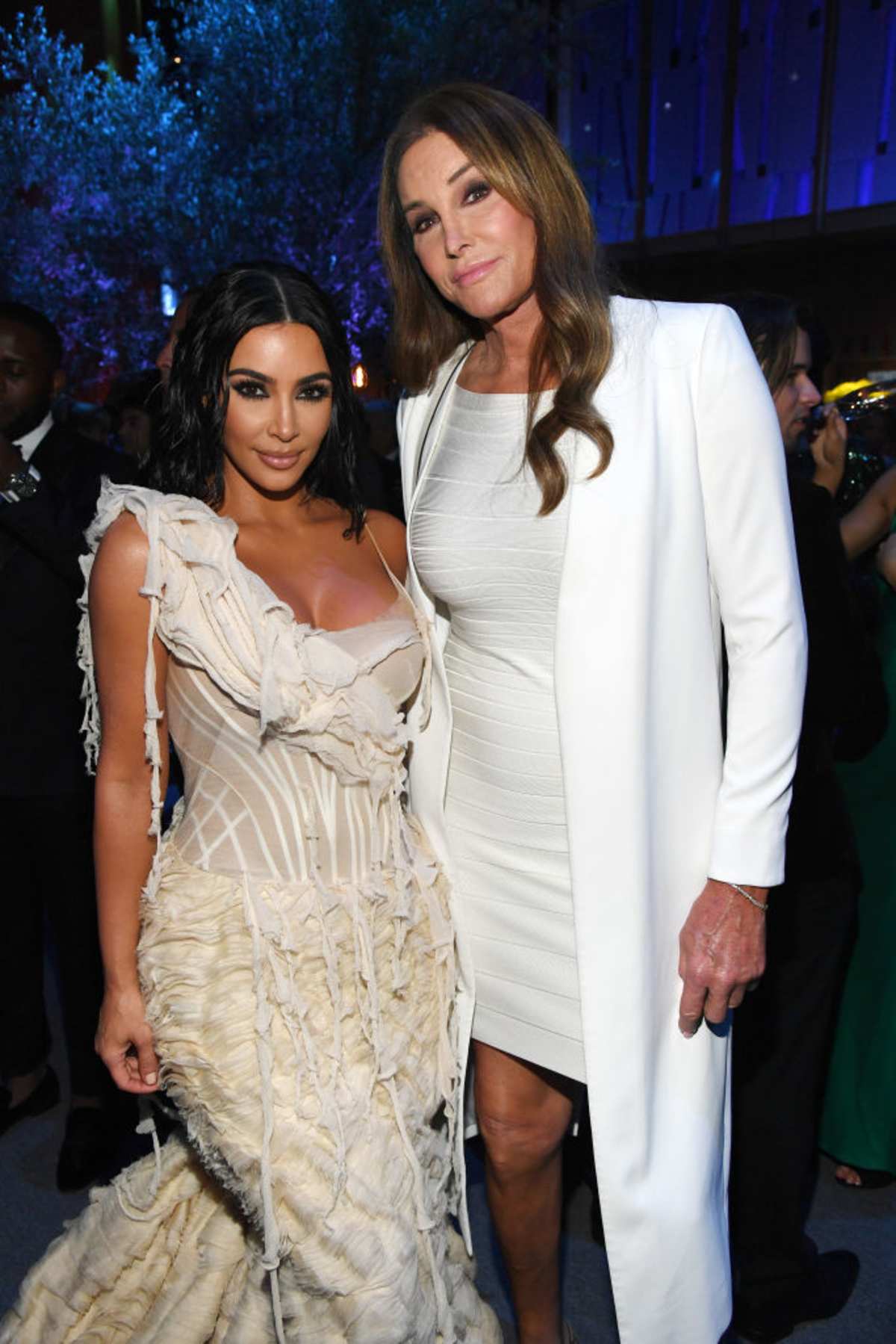 Kim Kardashian West and Caitlyn Jenner on February 09, 2020 in Beverly Hills, California. (Image Source: Getty Images / Photo by Kevin Mazur)