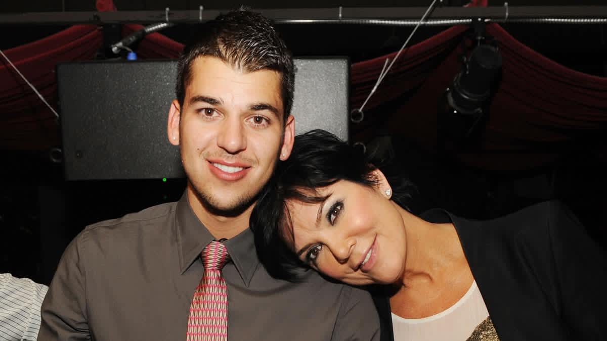 Rob Kardashian and Kris Kardashian attends TAO Nightclub at the Venetian on October 16, 2009 in Las Vegas, Nevada. (Image Source: Denise Truscello/Getty Images)