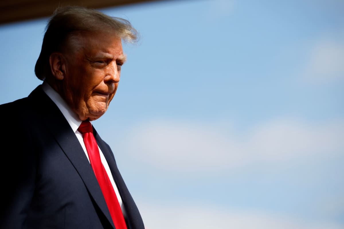 Donald Trump at Gastonia Municipal Airport on November 02, 2024, in North Carolina. (Image Source: Getty Images | Photo By Chip Somodevilla)