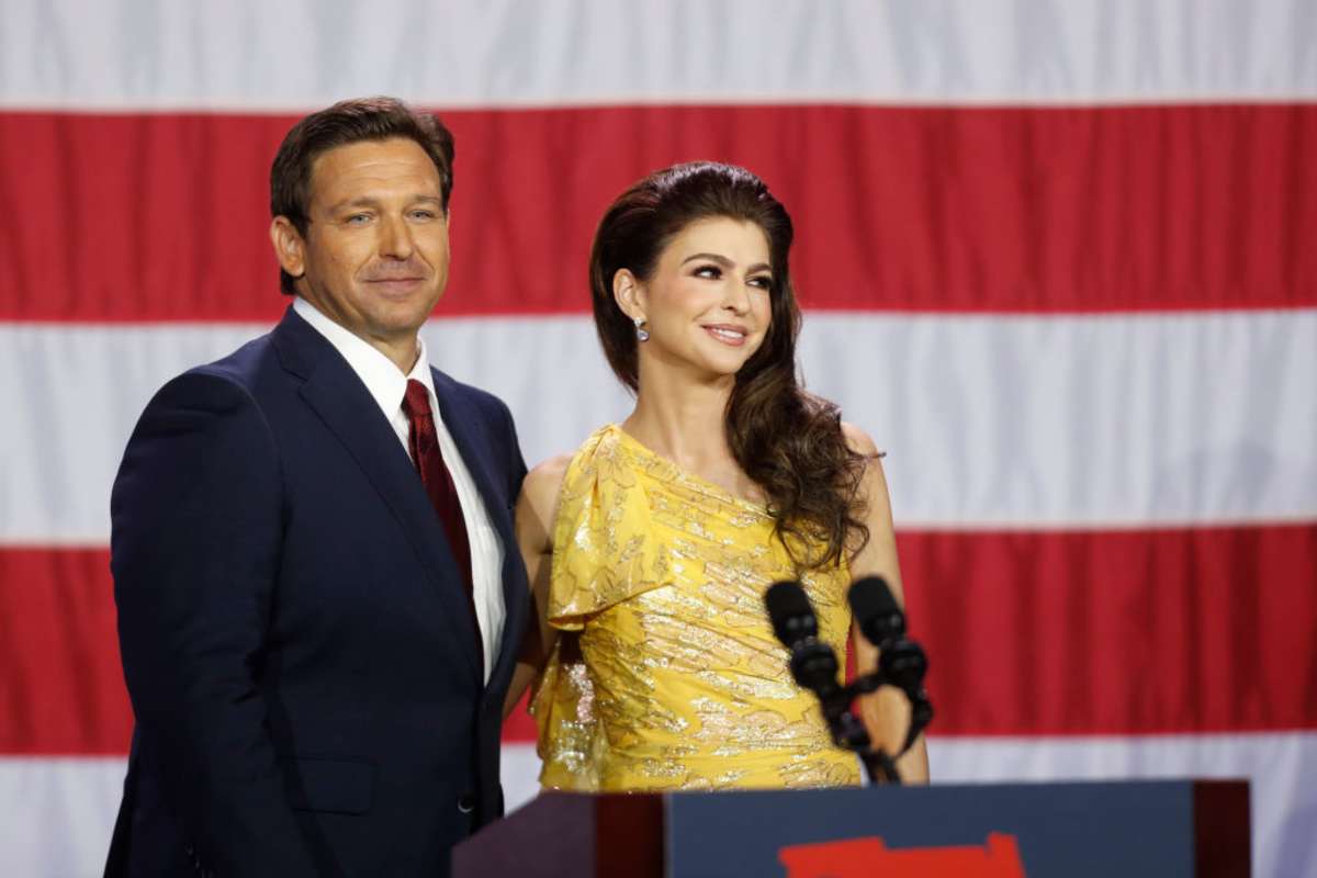 Ron & Casey DeSantis during an election night watch party on November 8, 2022, in Tampa, Florida. (Image Source: Getty Images| Photo by Octavio Jones)