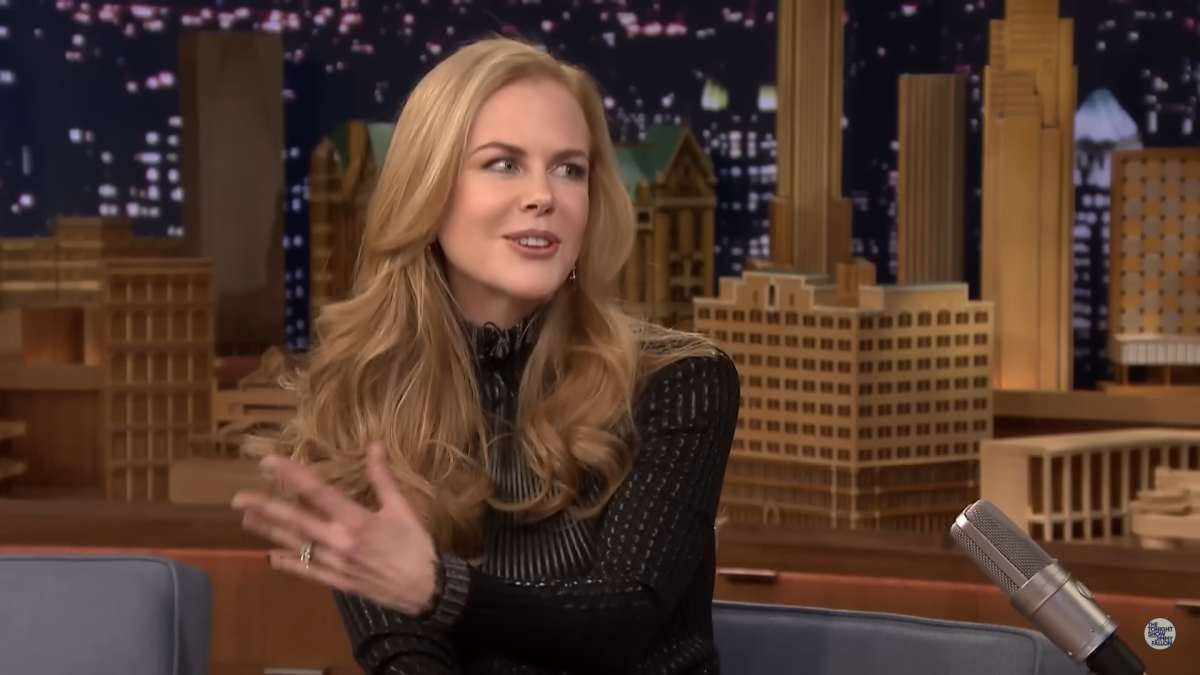  Nicole Kidman speaking to Jimmy Fallon. (Image Source: YouTube | The Tonight Show Starring Jimmy Fallon)