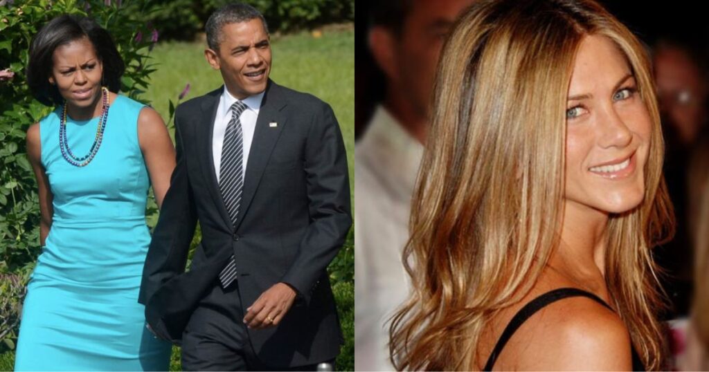Michelle and Barack Obama (Instagram|@michelleandbarack) and Jennifer Aniston photographed, 2009. Via Flickr.