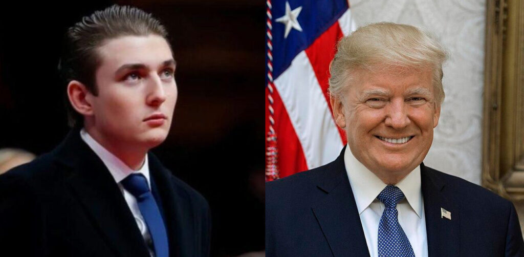 Barron Trump and Donald Trump