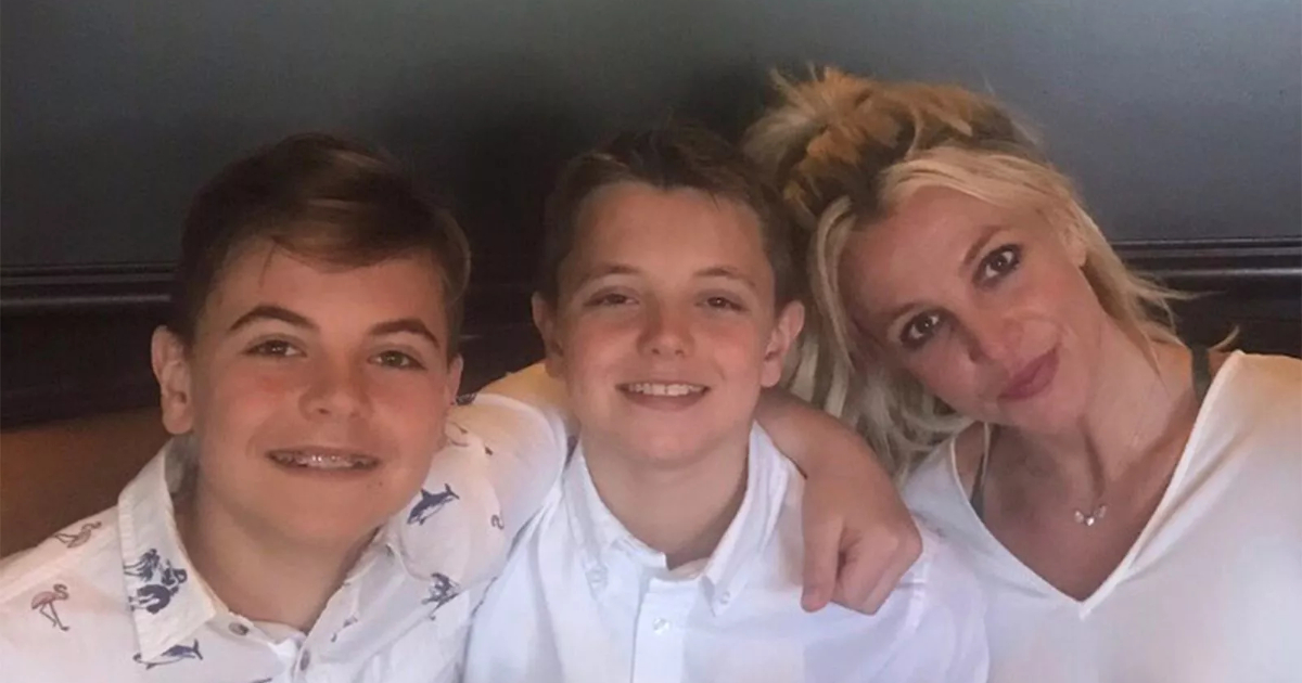 Britney Spears with sons Jayden and Sean