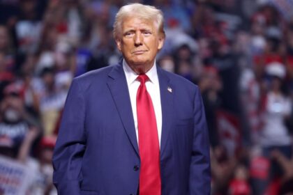 Donald Trump at a rally in Arizona