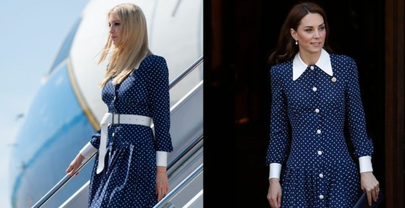 Ivanka Trump and Princess Kate in polka dot.
