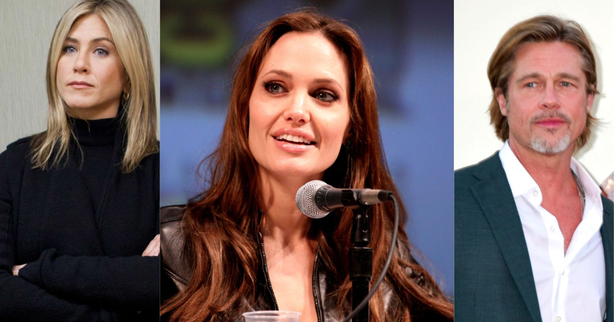 Jennifer Aniston, Angelina Jolie, and Brad Pitt