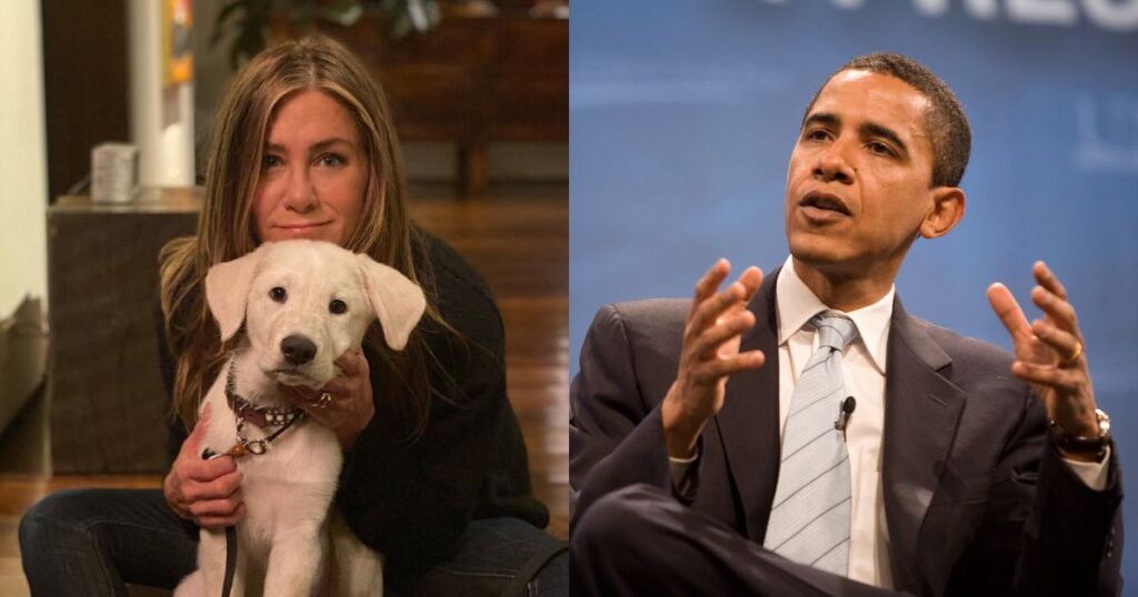Jennifer Aniston and Barack Obama