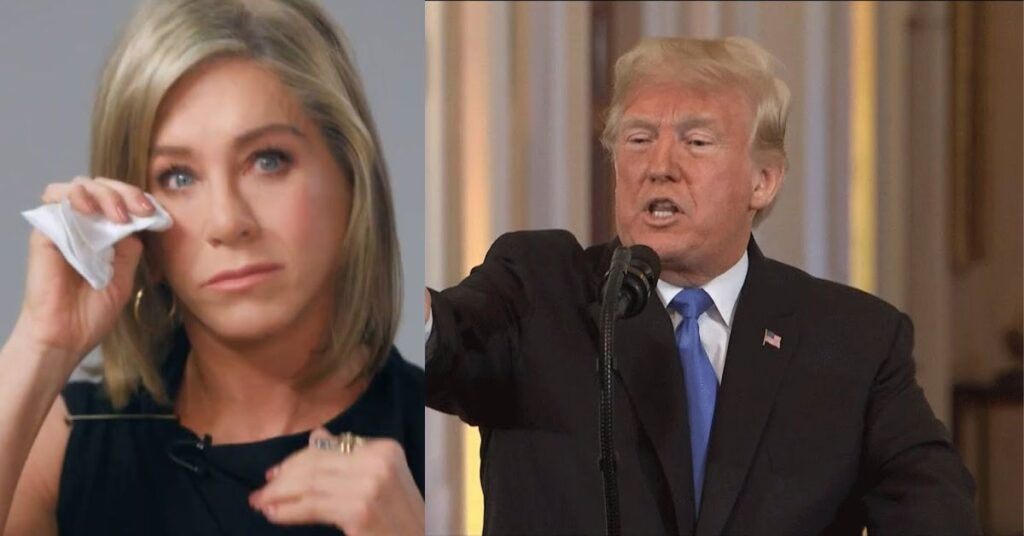 Jennifer Aniston and American President Donald Trump