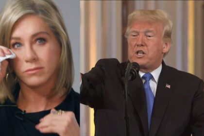 Jennifer Aniston and American President Donald Trump
