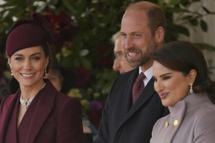 Kate Middleton with husband Prince William and Her Highness Sheikha Jawaher