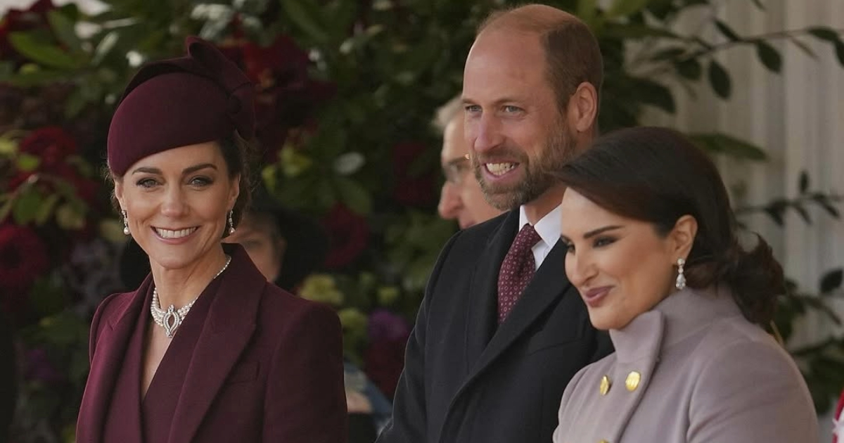 Kate Middleton with husband Prince William and Her Highness Sheikha Jawaher