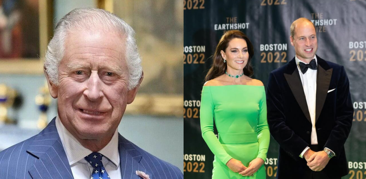 King Charles and Kate Middleton with Prince William