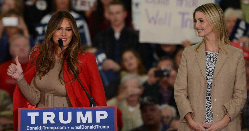 First Lady Melania Trump and Ivanka Trump