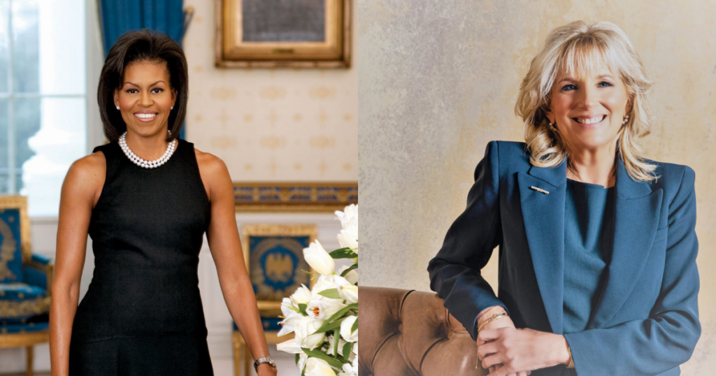 Michelle Obama and Jill Biden
