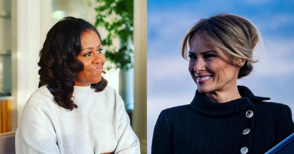Michelle Obama and Melania Trump