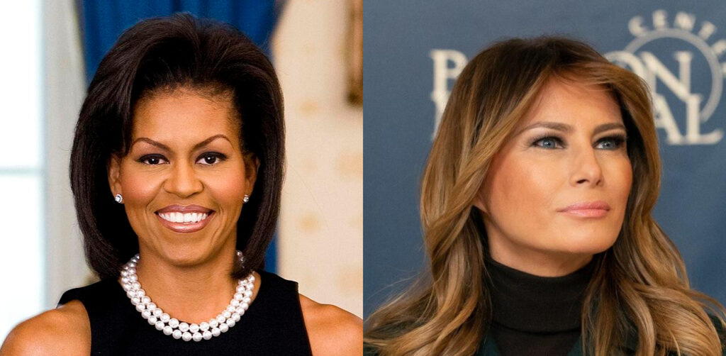 Michelle Obama and Melania Trump