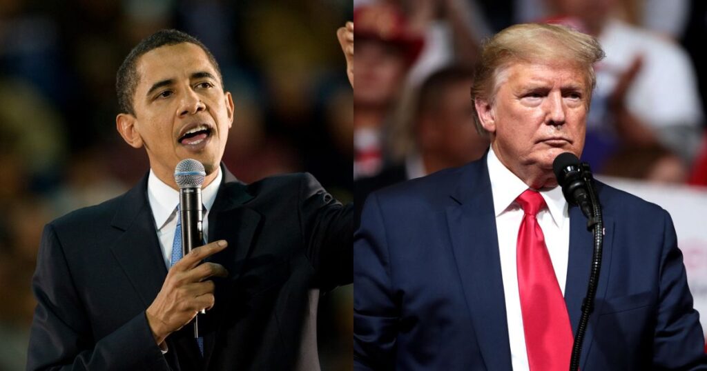Barack Obama and Donald Trump