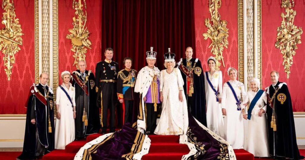 An official portrait of the royals following the Coronation of King Charles III and Queen Camilla on 6th May. Picture by Hugo Burnand- ( Via Instagram|@theroyalfamily)