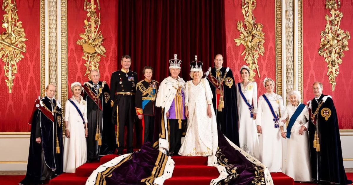An official portrait of the royals following the Coronation of King Charles III and Queen Camilla on 6th May. Picture by Hugo Burnand- ( Via Instagram|@theroyalfamily)