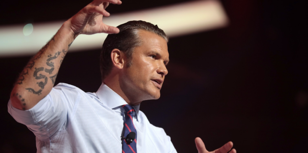 Pete Hegseth speaking with attendees at the 2022 Student Action Summit.