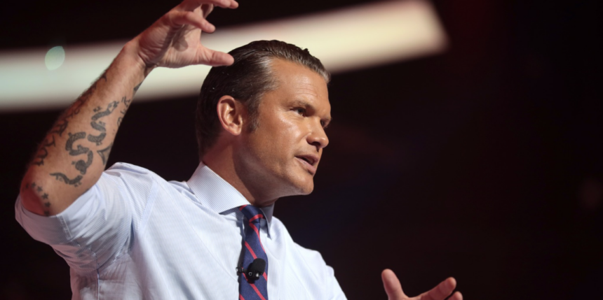 Pete Hegseth speaking with attendees at the 2022 Student Action Summit.