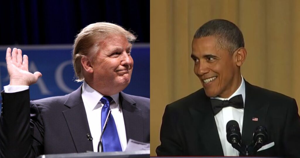 Donald Trump and Barack Obama