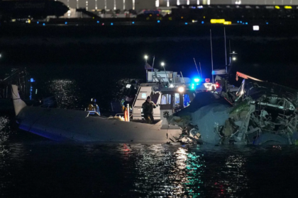 Wreckage of the American Airlines plane.