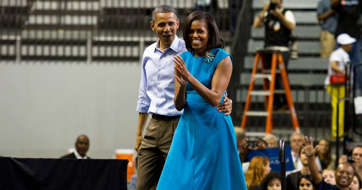 Barack Obama and Michelle Obama in Richmond on May 5, 2012