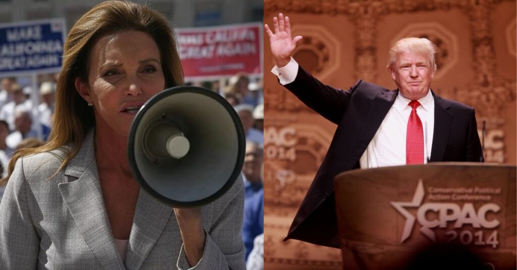 Caitlyn Jenner and President Donald Trump