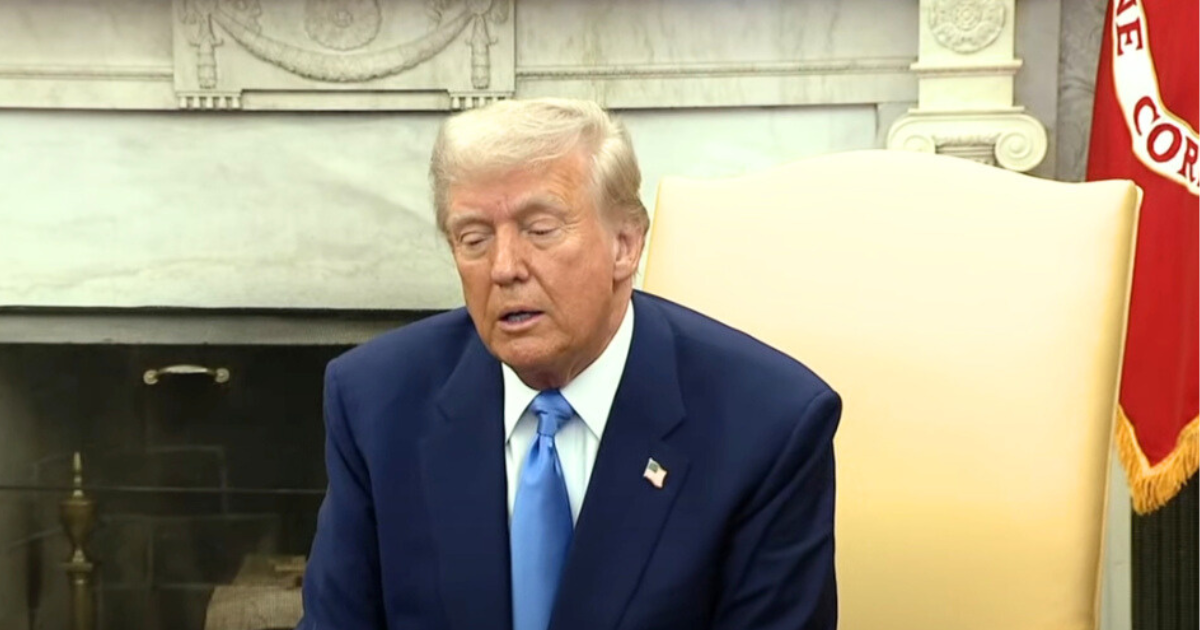 Donald Trump During his Meeting with Macron