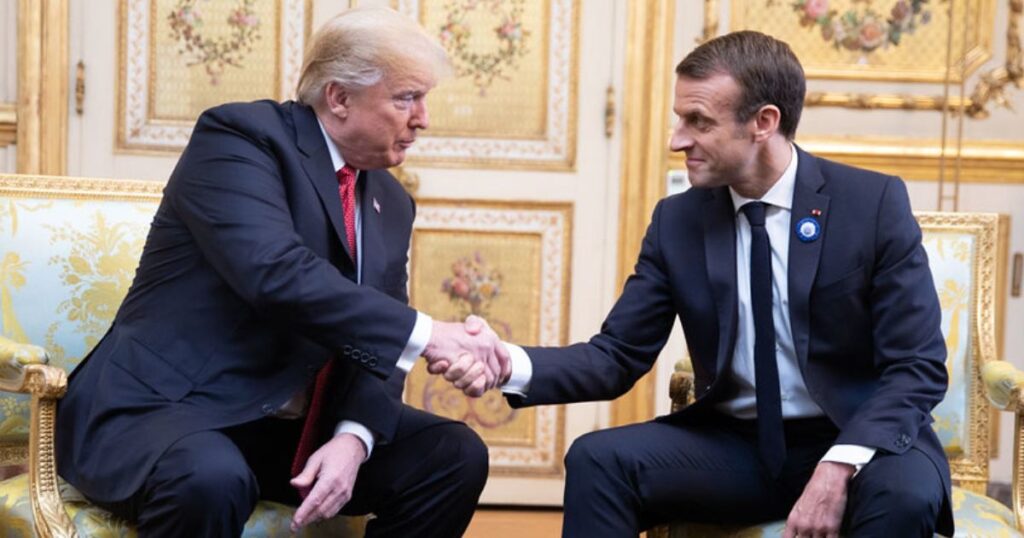 Donald Trump Meeting Emmanuel Macron