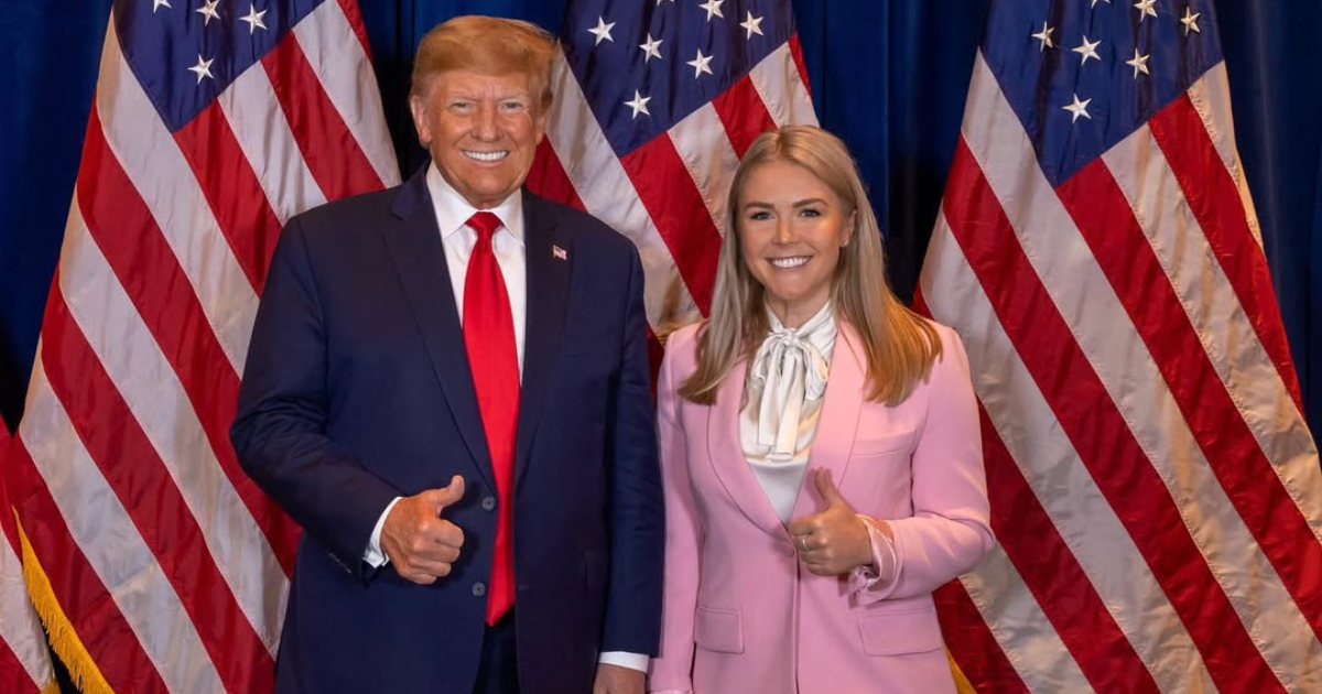 Donald Trump with Karoline Leavitt