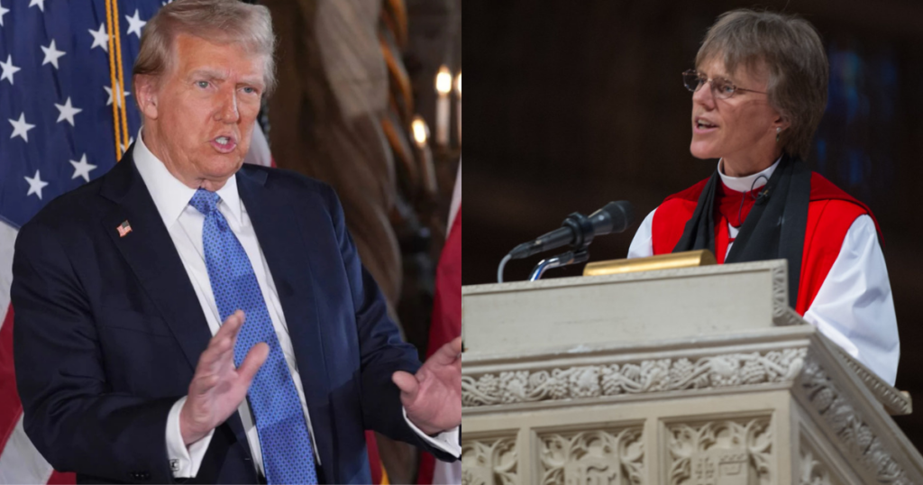 Donald Trump and Bishop Reverend Mariann Edgar Budde