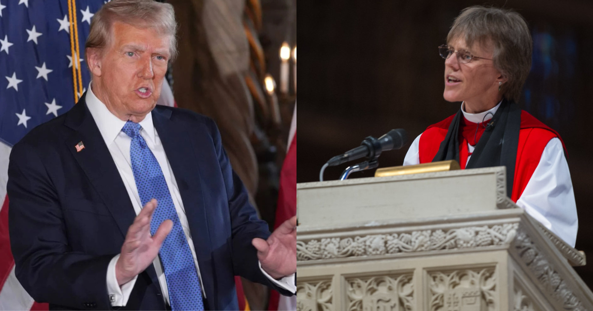 Donald Trump and Bishop Reverend Mariann Edgar Budde