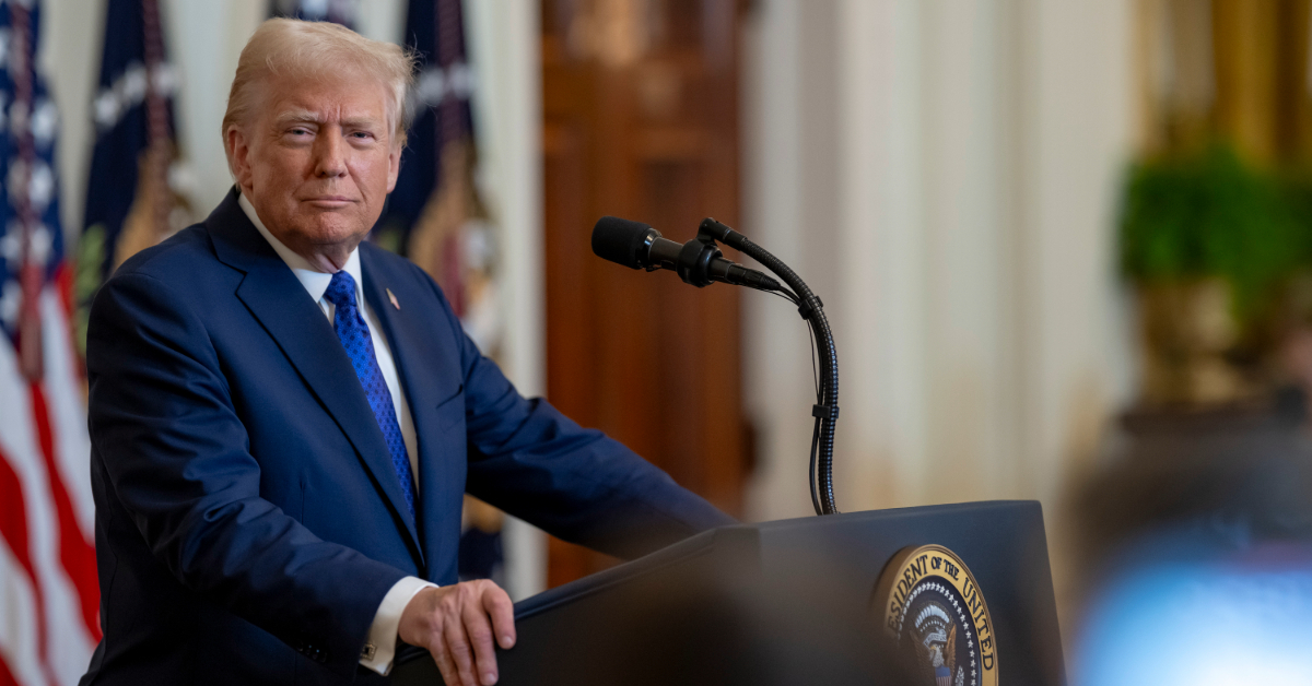 President Donald Trump at the White House to sign the Laken Riley Act