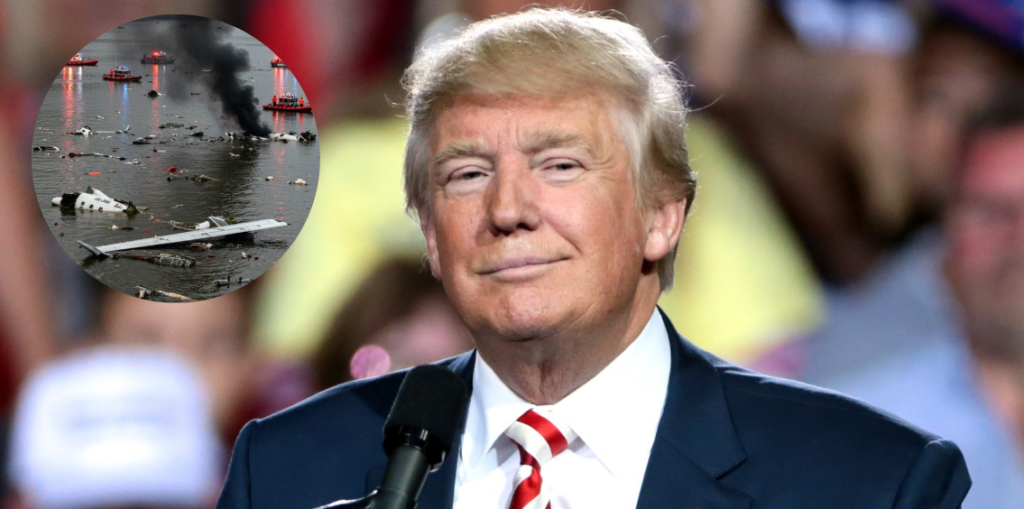 Donald Trump speaking with supporters at a campaign rally.