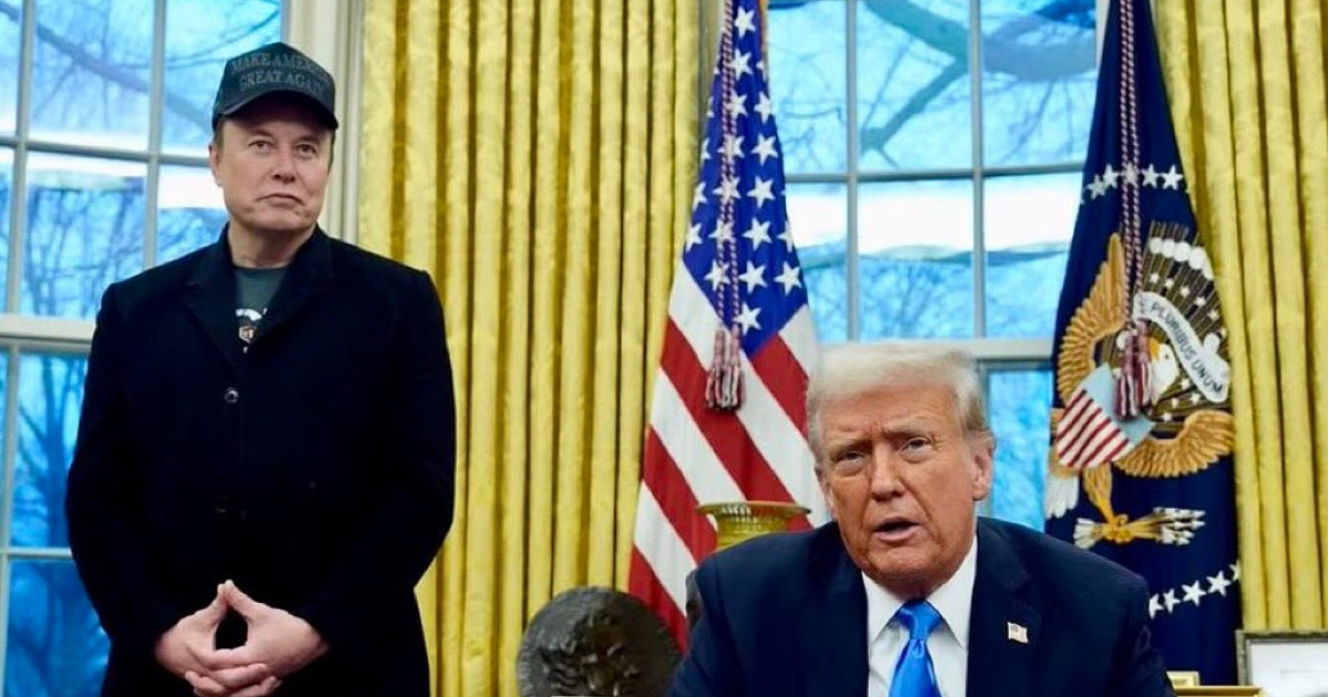 Elon Musk and Donald Trump at their Thursday White House Meeting