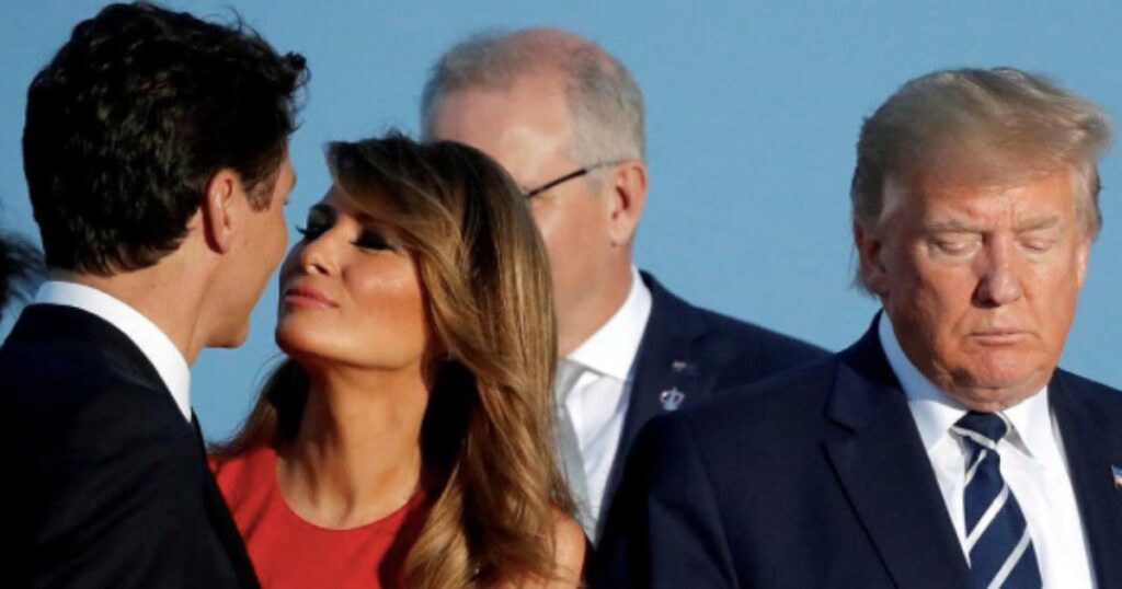 First Lady Melania Trump and Justin Trudeau and Donald Trump (Instagram|@reuters)