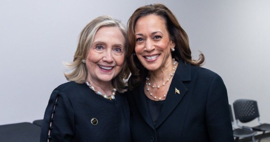 Kamala Harris and Hillary Clinton