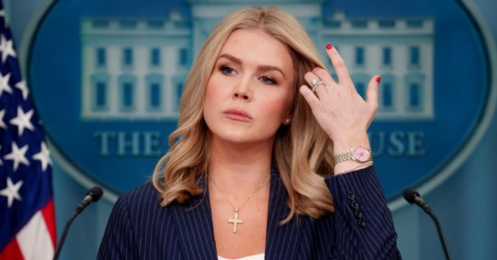 Karoline Leavitt in White House 2025.