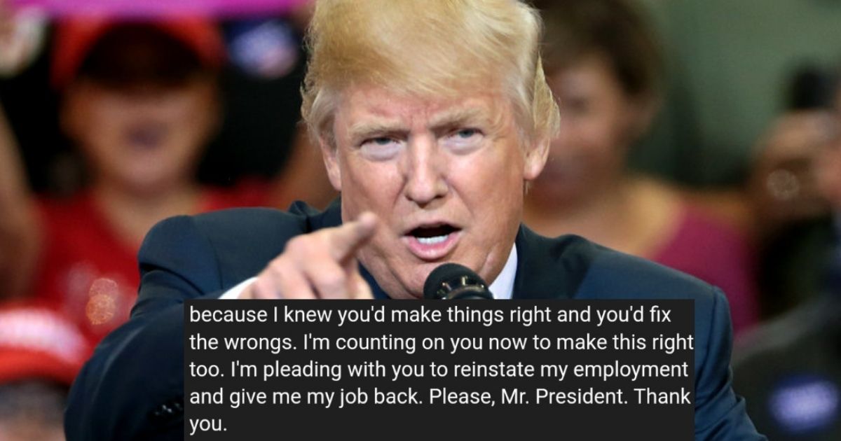MAGA worker request trump