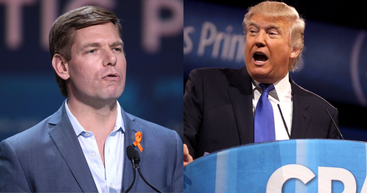 Eric Swalwell and Donald Trump