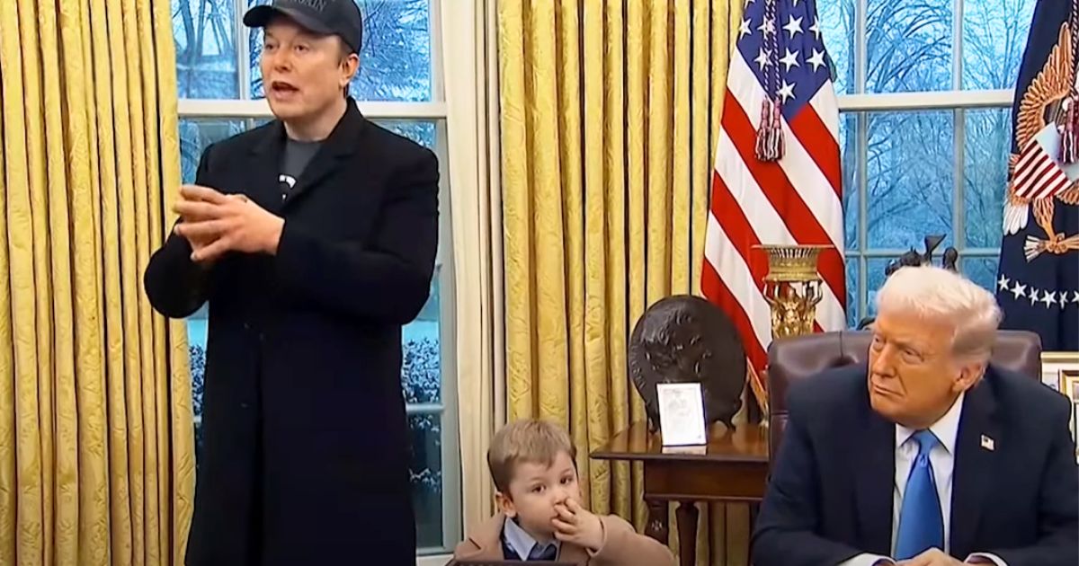 Donald Trump, Elon Musk and his son, X