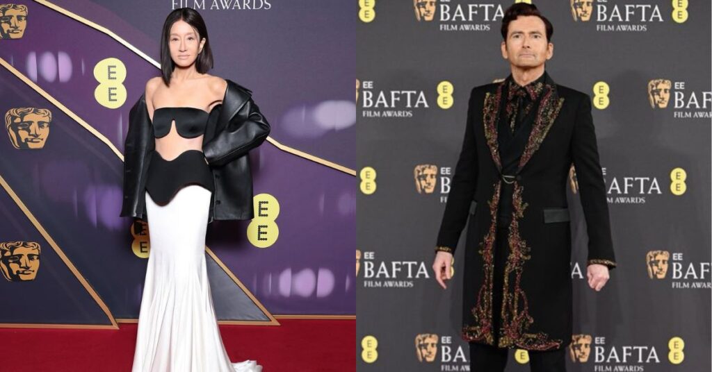 Vera Wang and David Tennant at the 2025 BAFTA Awards
