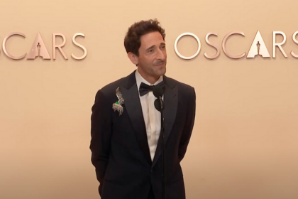 Adrien Brody at the 2025 Oscars
