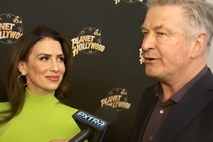 Alec Baldwin and Hilaria Baldwin on the red carpet at the Planet Hollywood Times Square event