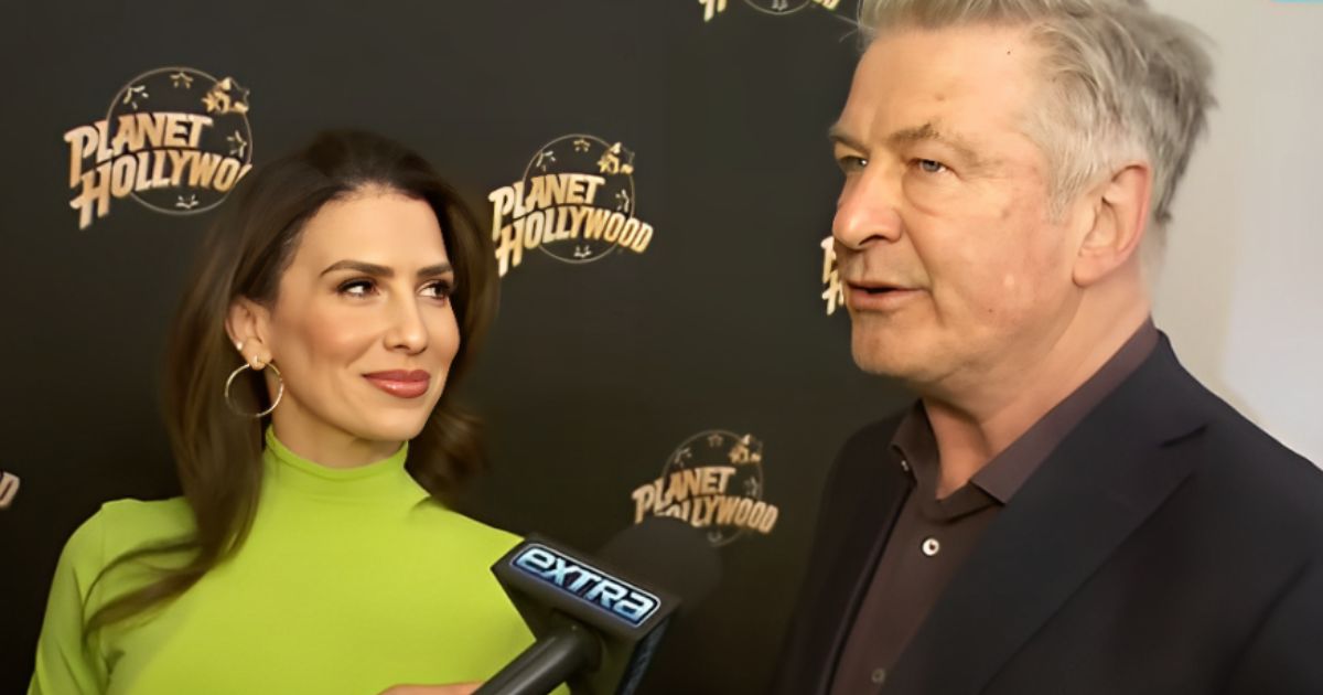 Alec Baldwin and Hilaria Baldwin on the red carpet at the Planet Hollywood Times Square event
