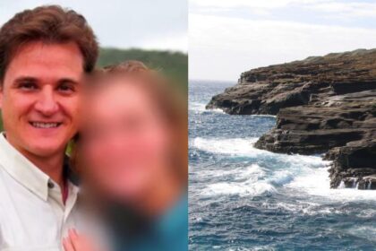 Doctor Gerhardt Konig with his wife (@people) and a cliff in the island of Oahu, Hawaii (Posted by Ken Lund via Flickr)